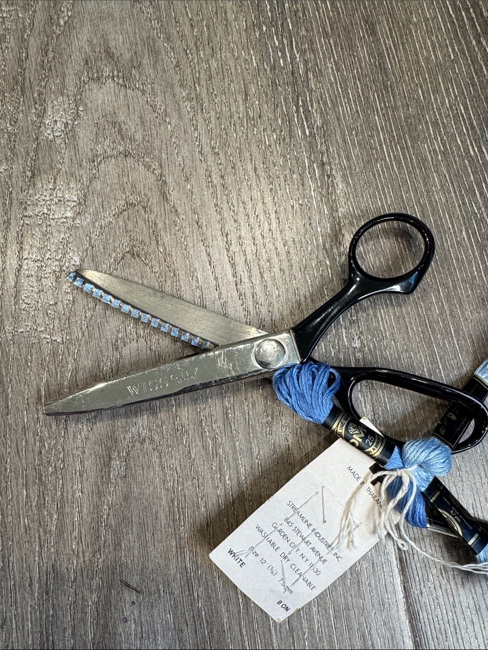 vintage Wiss CB7 pinking shears made in the U.S.A..